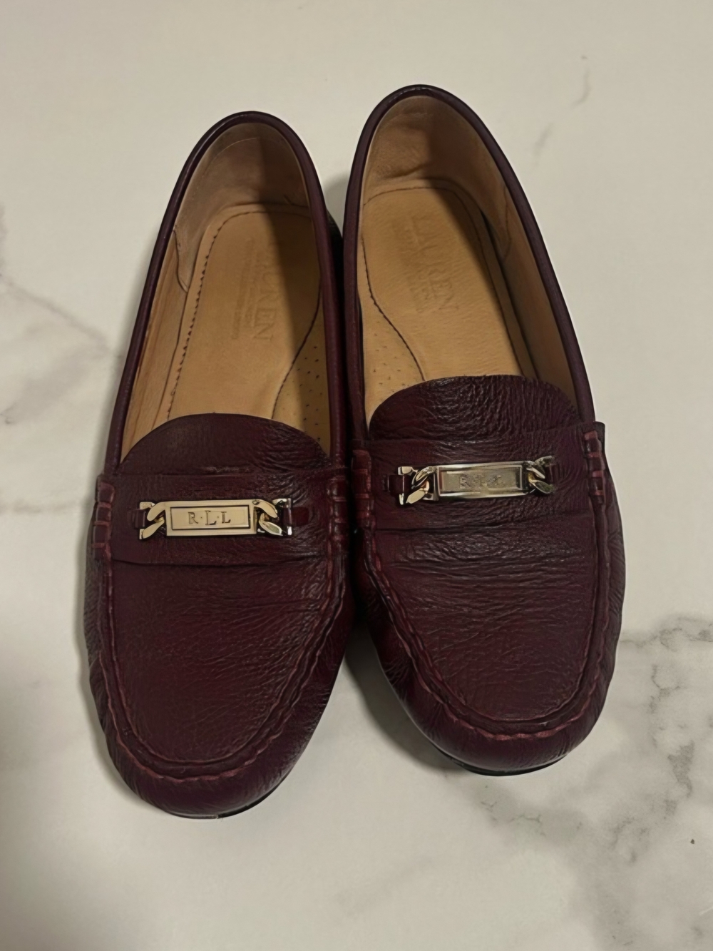 Lauren Ralph Lauren Wine Leather Loafers